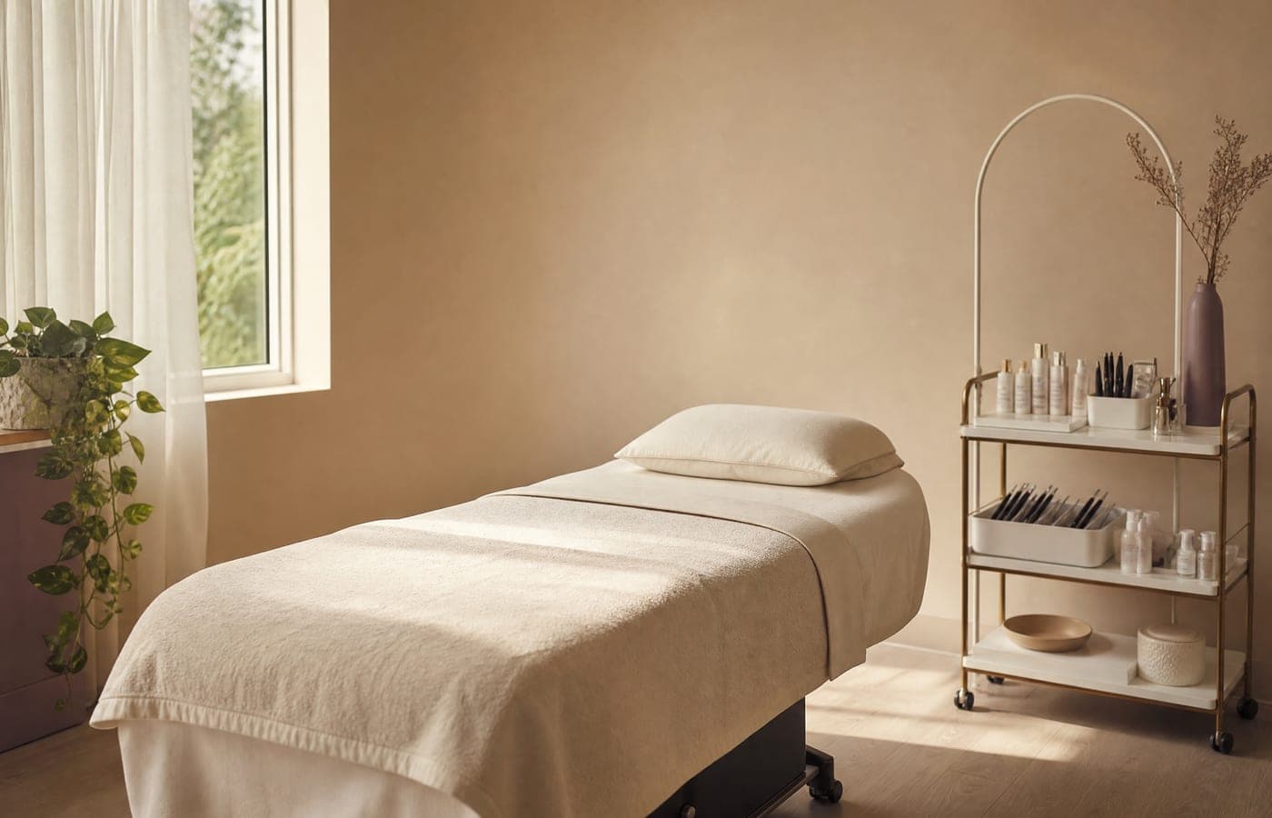 The treatment room at the Garrison Gate studio